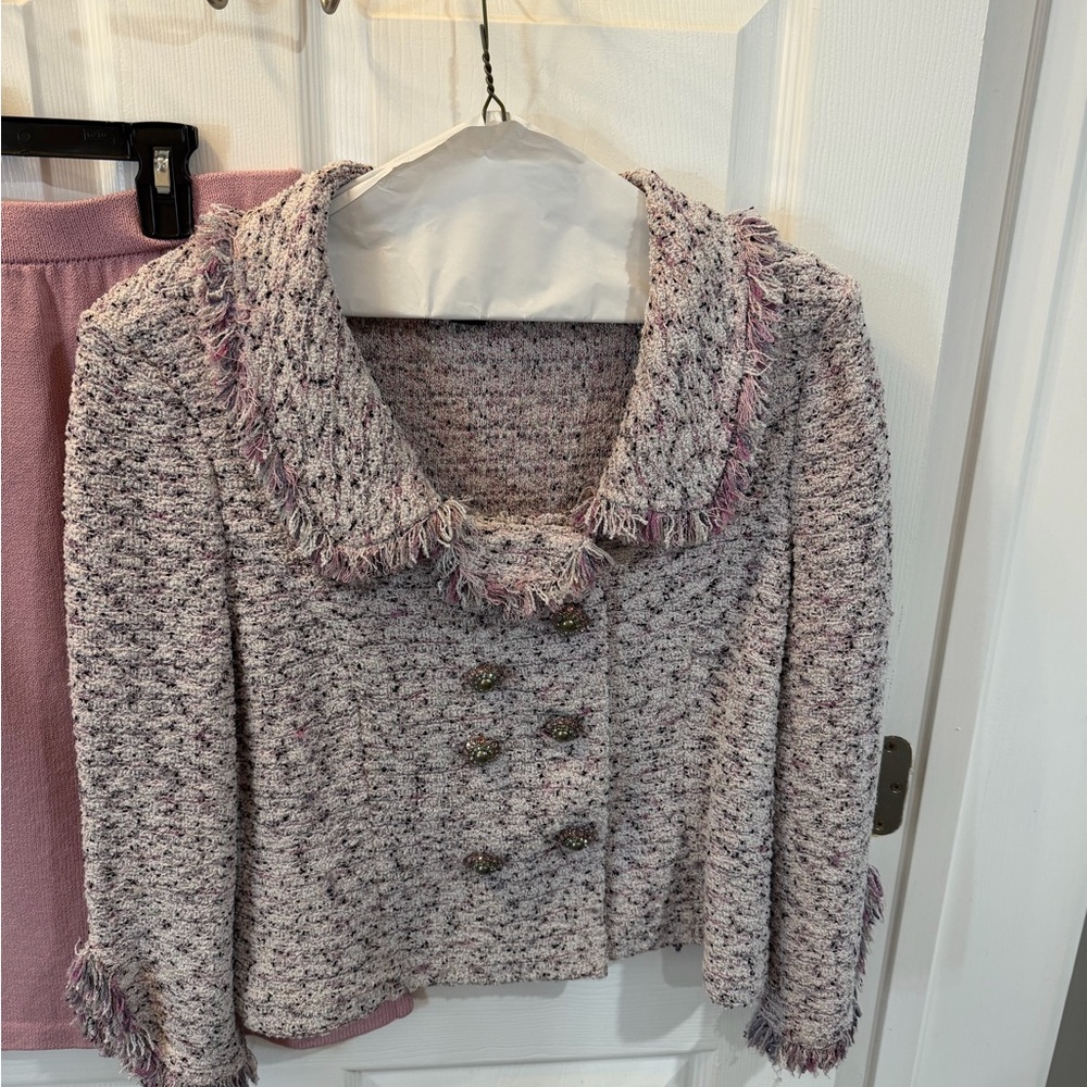 St. John Pink Tweed Blazer